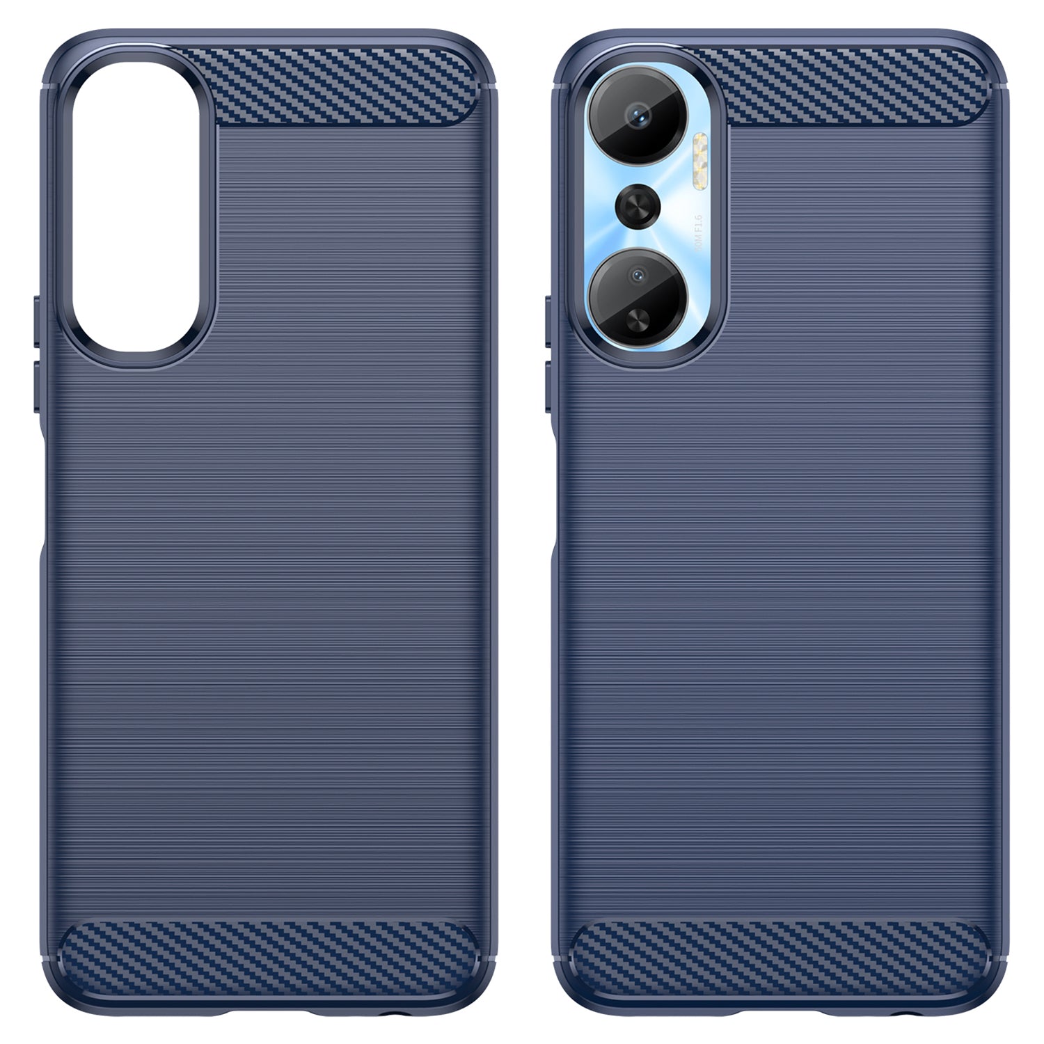 For Infinix Hot 20 4G Drop Resistant Carbon Fiber Texture Phone Case Soft TPU Brushed Surface Protective Cover For Infinix Hot 20 4G Drop Resistant Carbon Fiber Texture Phone Case Soft TPU Brushed Surface Protective Cover